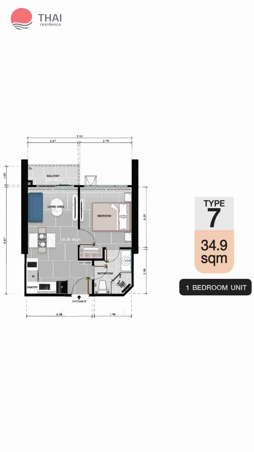 ЖК Copacabana Coral Reef планировки 1-комнатная от 32.1 м2 - 77.8 м2 10 фото