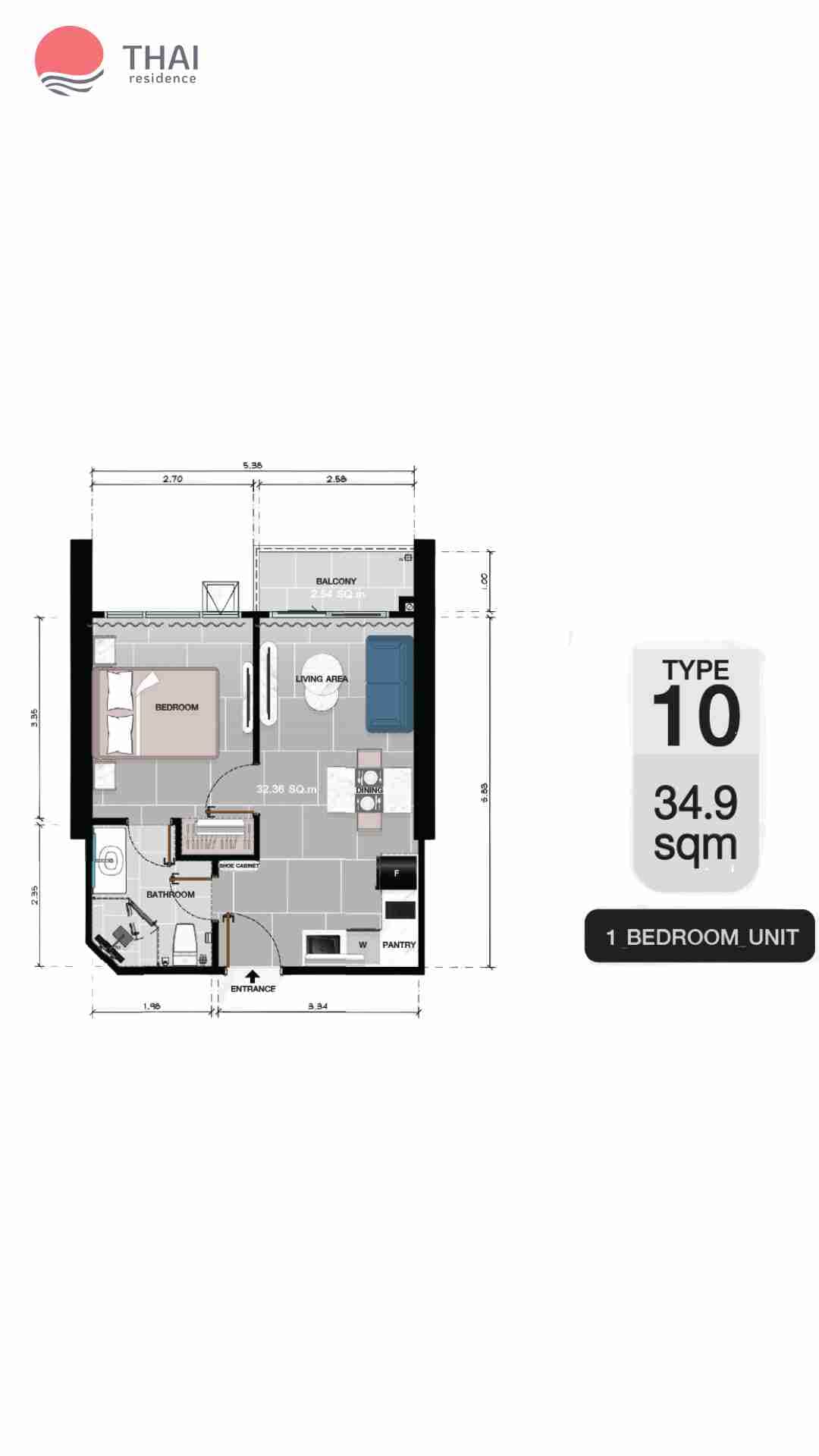 ЖК Copacabana Coral Reef планировки 1-комнатная от 32.1 м2 - 77.8 м2 14 фото