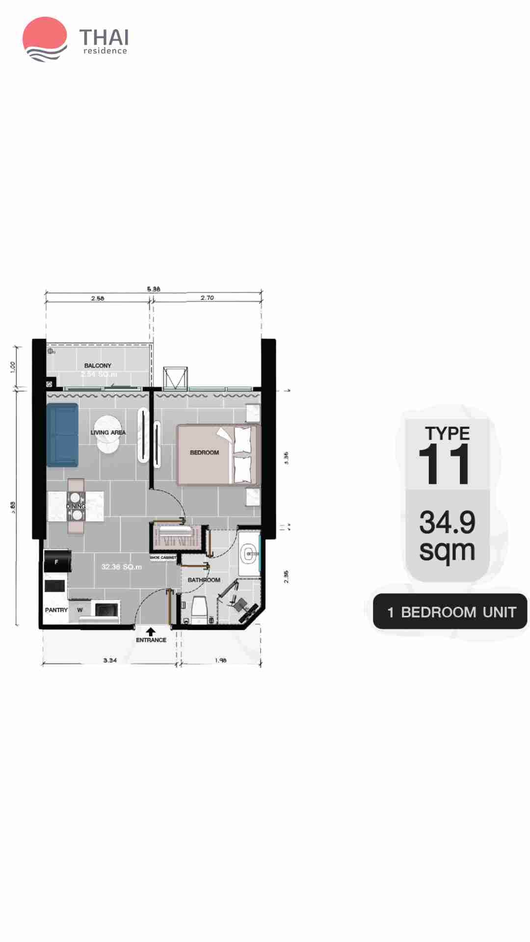 ЖК Copacabana Coral Reef планировки 1-комнатная от 32.1 м2 - 77.8 м2 16 фото