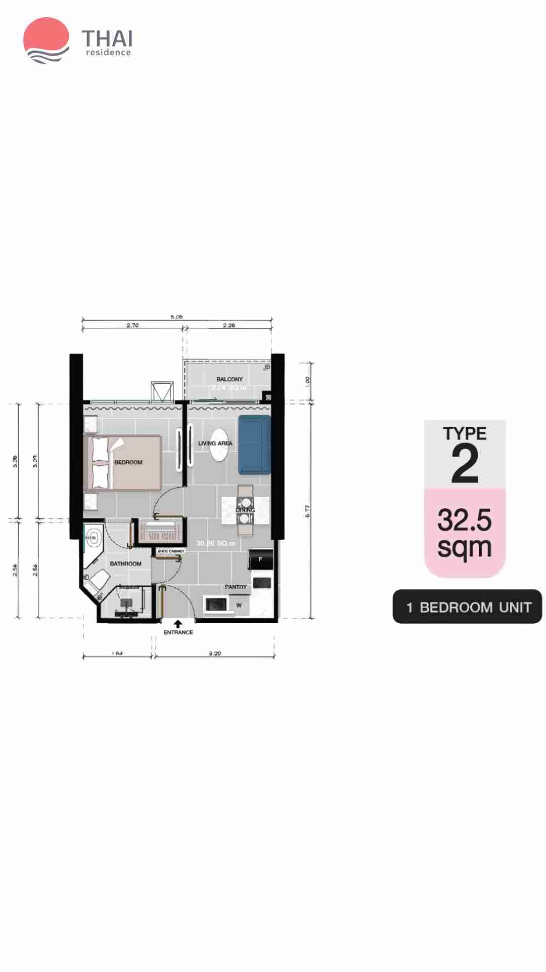 ЖК Copacabana Coral Reef планировки 1-комнатная от 32.1 м2 - 77.8 м2 2 фото