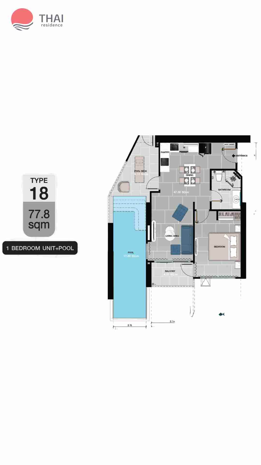 ЖК Copacabana Coral Reef планировки 1-комнатная от 32.1 м2 - 77.8 м2 20 фото