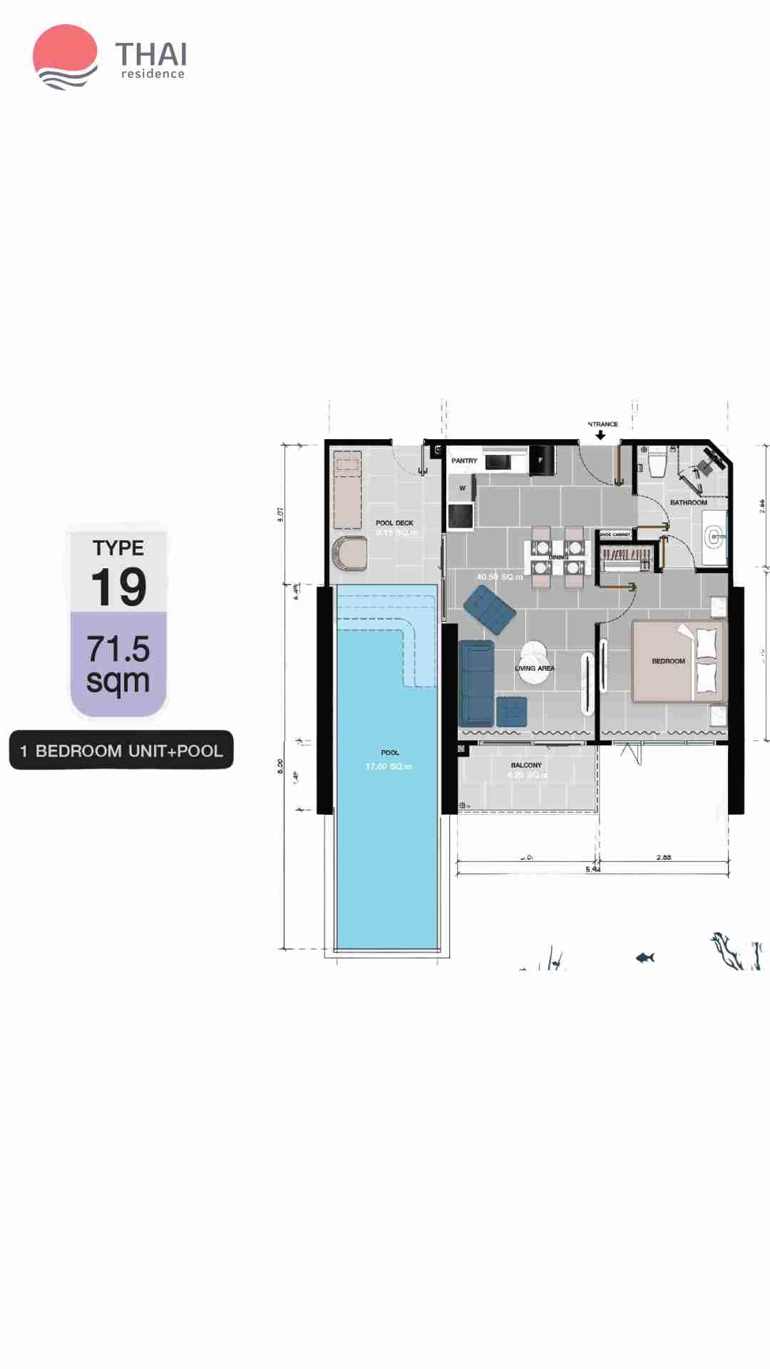 ЖК Copacabana Coral Reef планировки 1-комнатная от 32.1 м2 - 77.8 м2 21 фото
