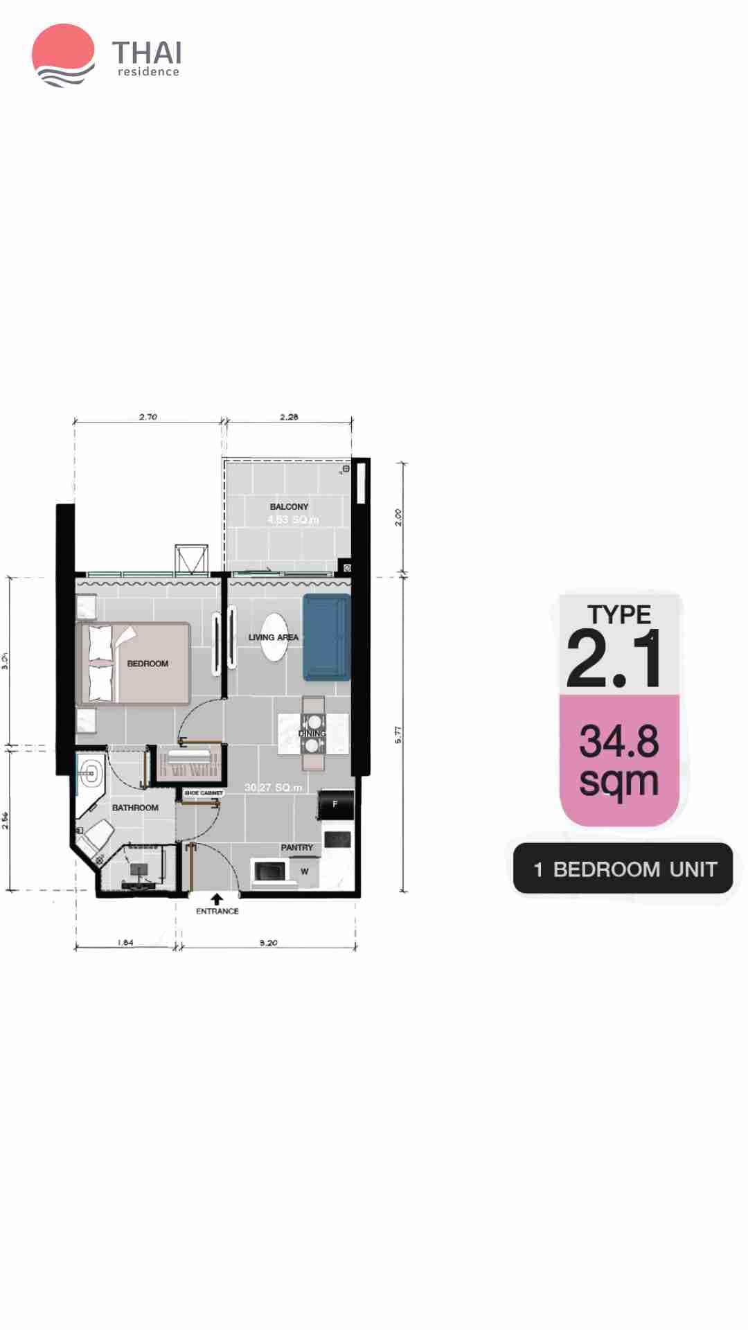 ЖК Copacabana Coral Reef планировки 1-комнатная от 32.1 м2 - 77.8 м2 3 фото