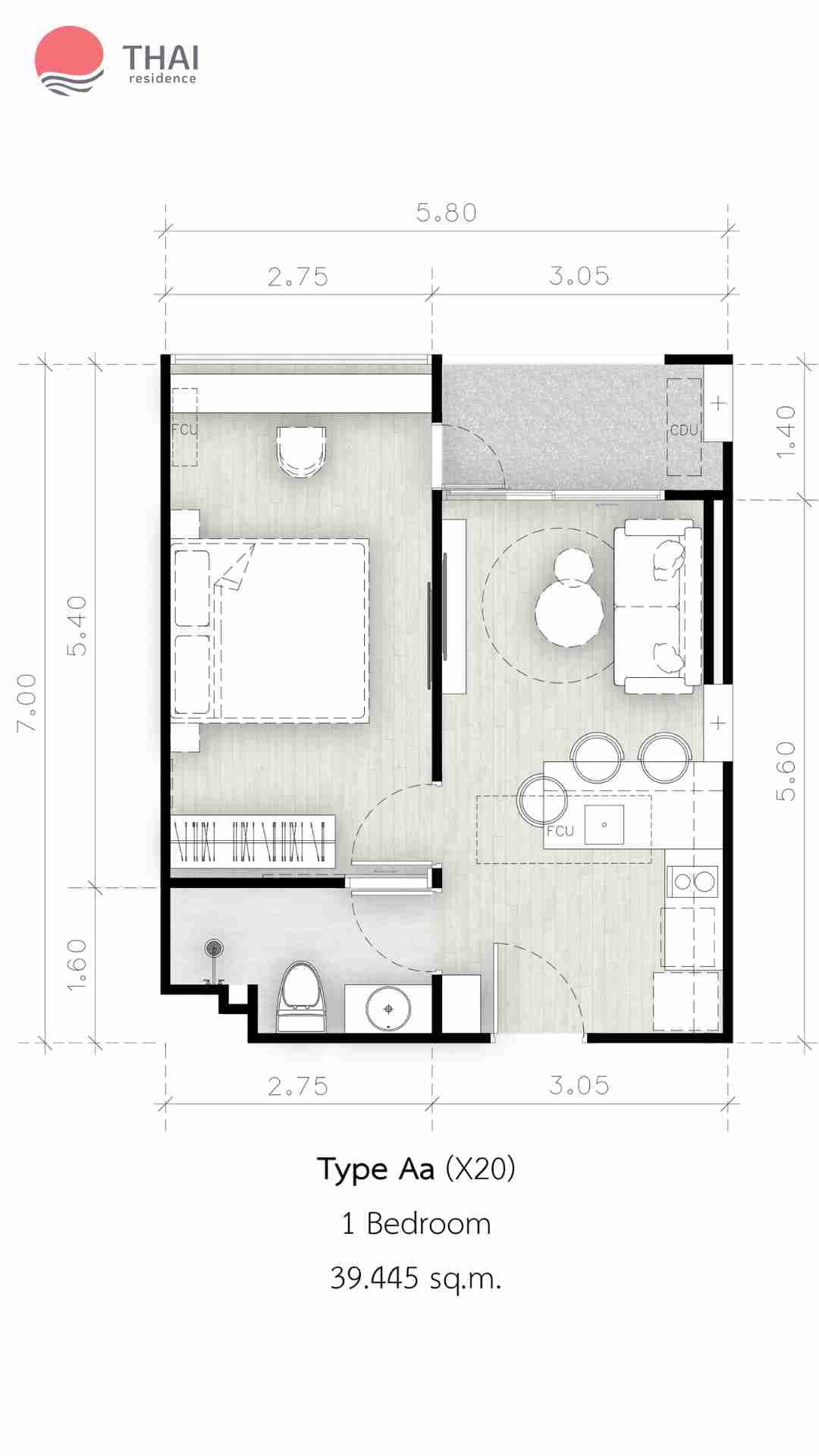 ЖК Secret Garden Condominium планировки 3-комнатная от 105.76 м2 - 105.76 м2 1 фото