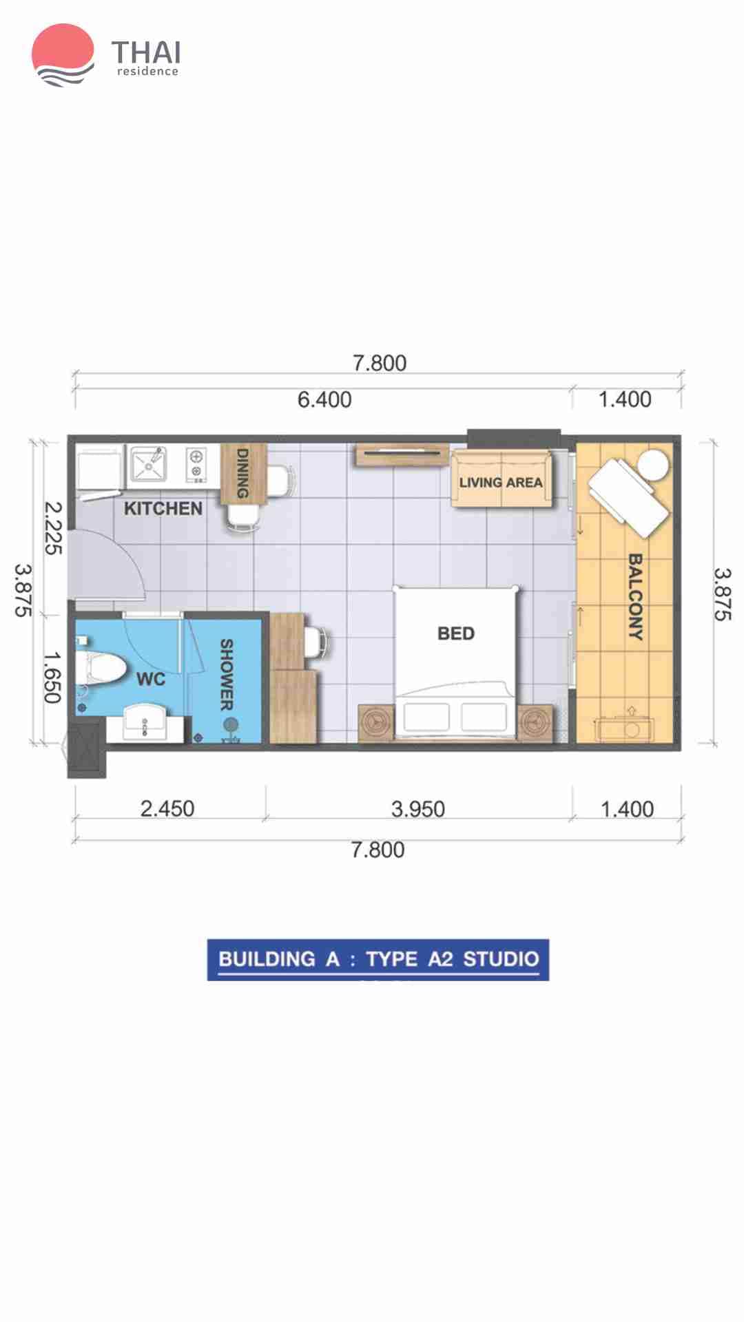 ЖК Whale Marina Condominium планировки Студия от 28.96 м2 - 40.48 м2 1 фото