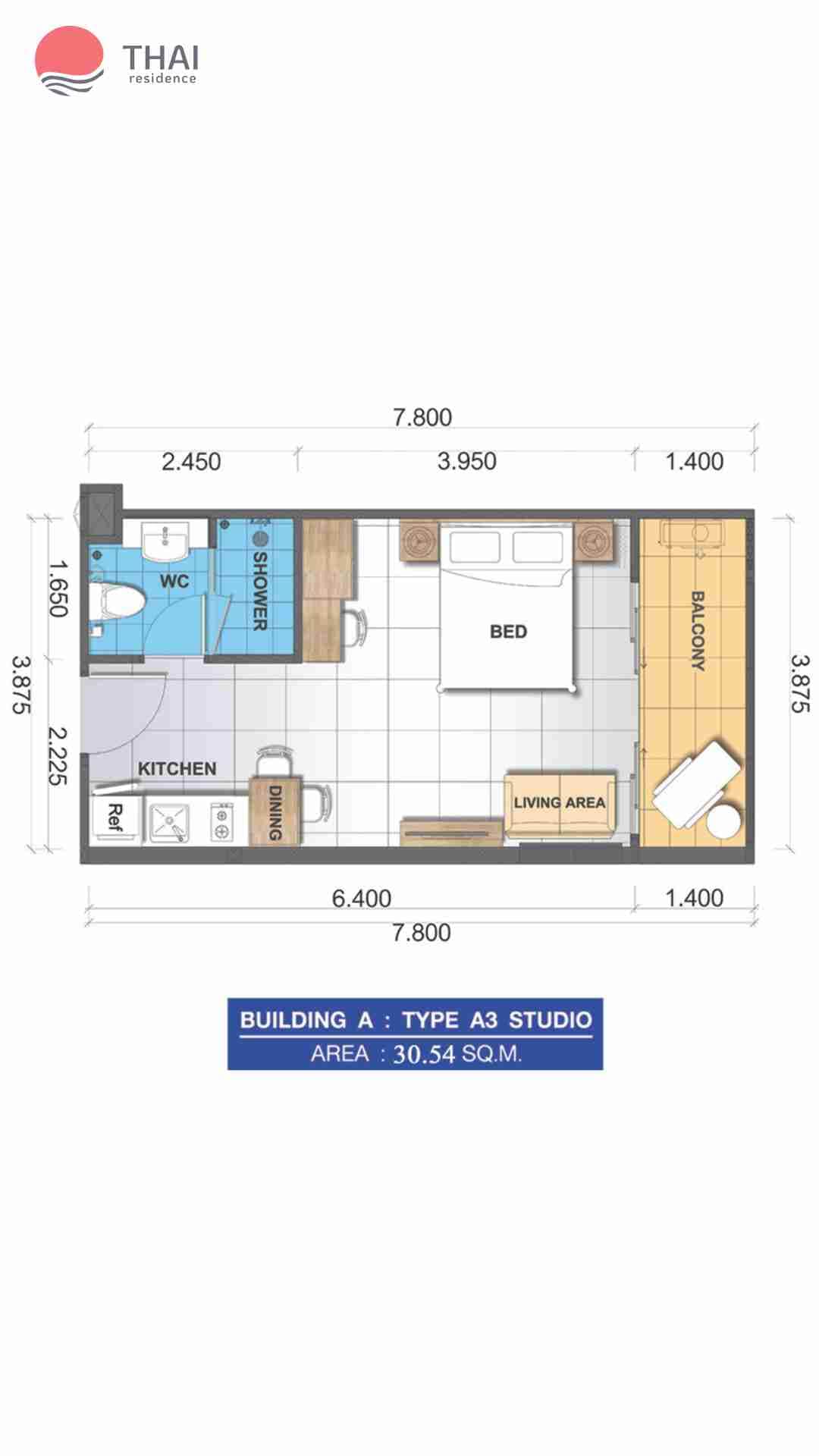 ЖК Whale Marina Condominium планировки Студия от 28.96 м2 - 40.48 м2 3 фото