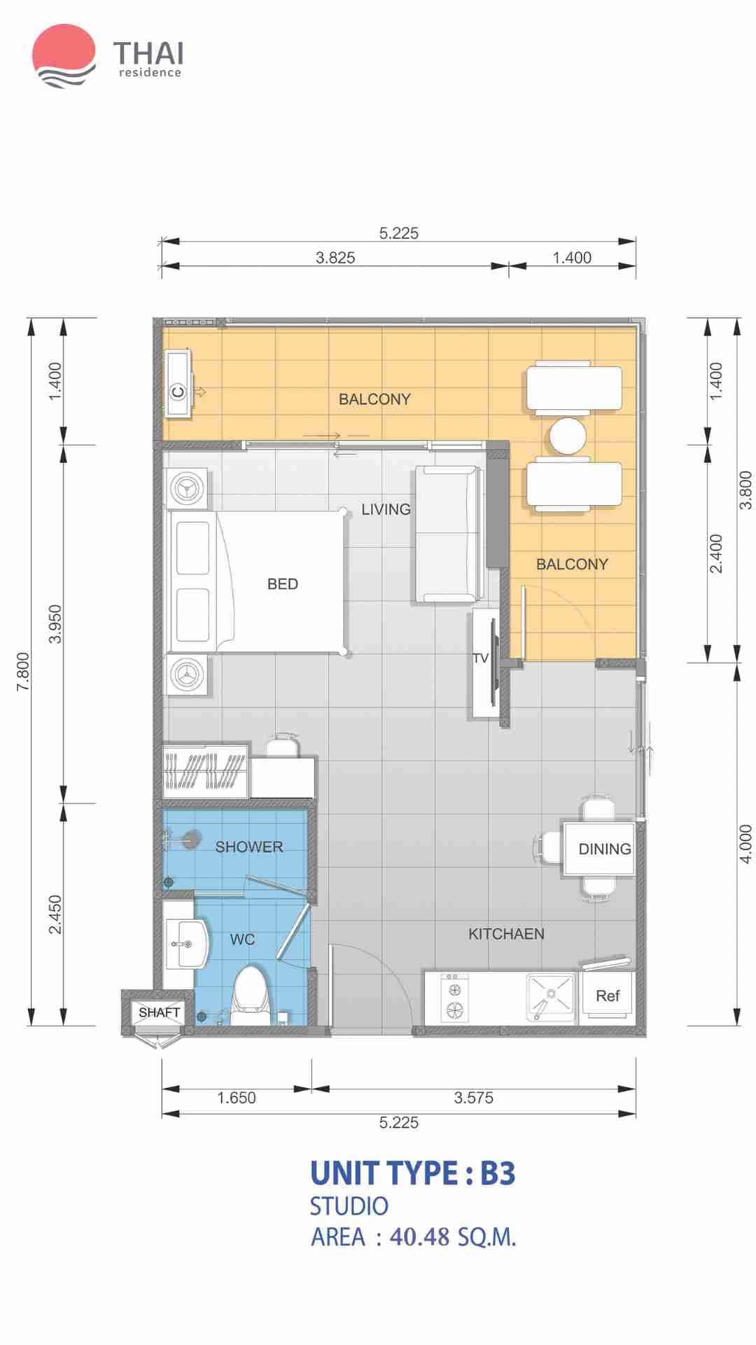 ЖК Whale Marina Condominium планировки Студия от 28.96 м2 - 40.48 м2 6 фото