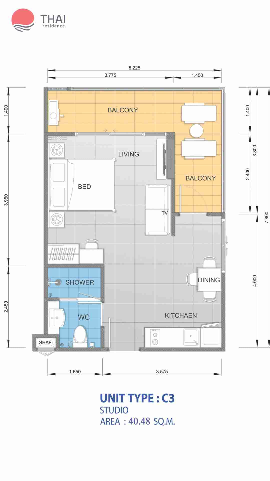 ЖК Whale Marina Condominium планировки Студия от 28.96 м2 - 40.48 м2 9 фото