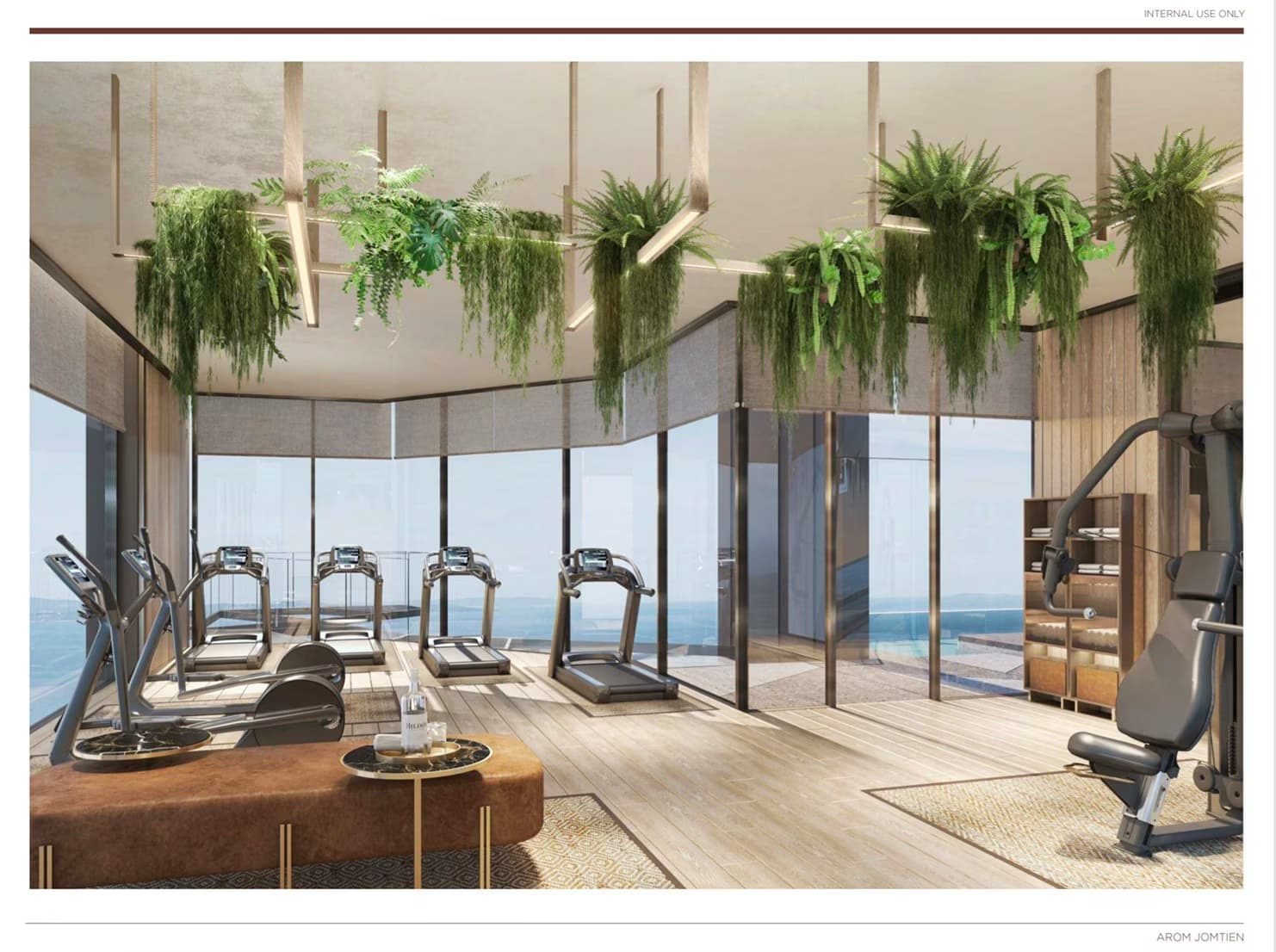 Arom Jomtien Современный фитнес-зал