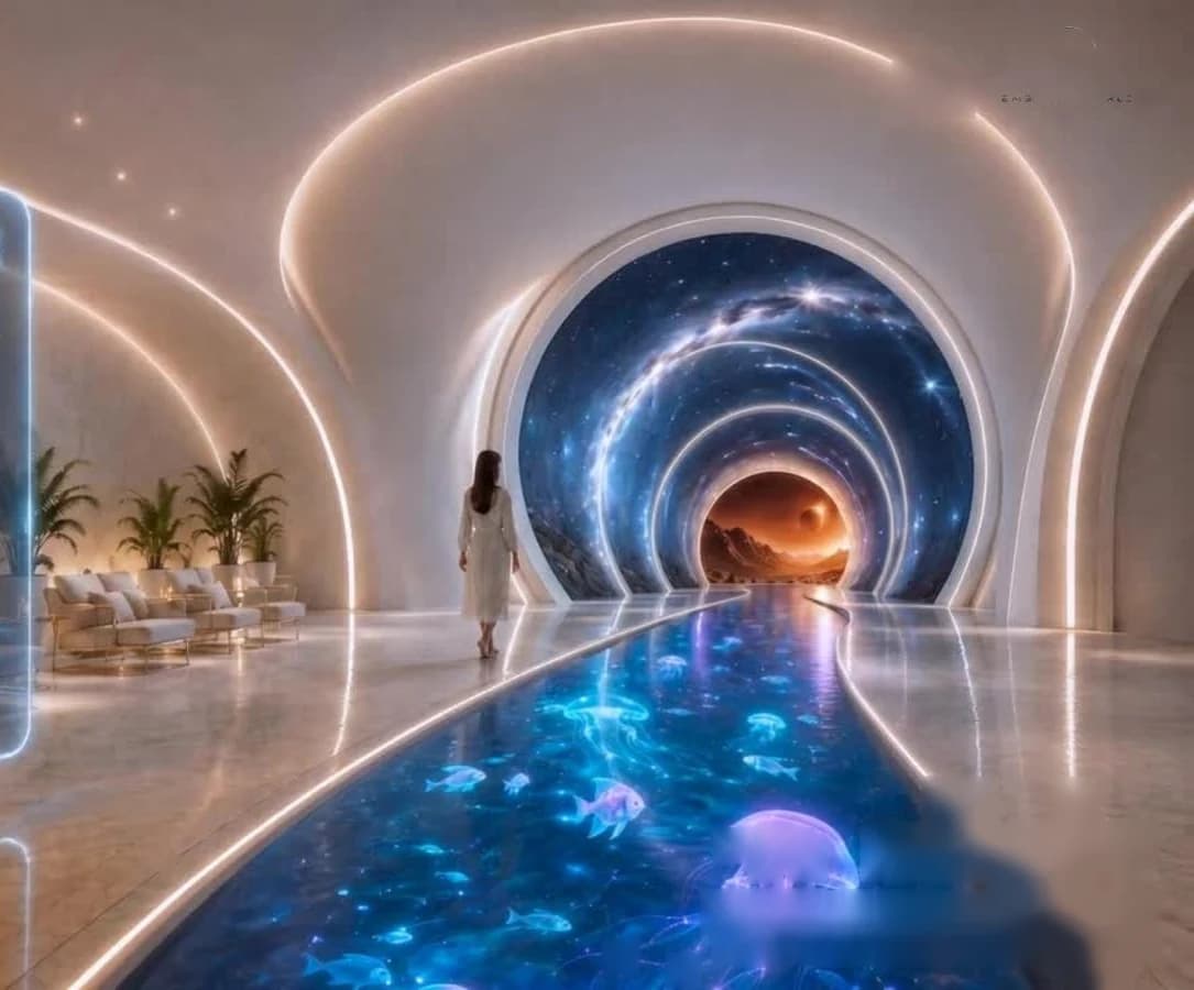 Иммерсивный тоннельный бассейн Journey to the Future