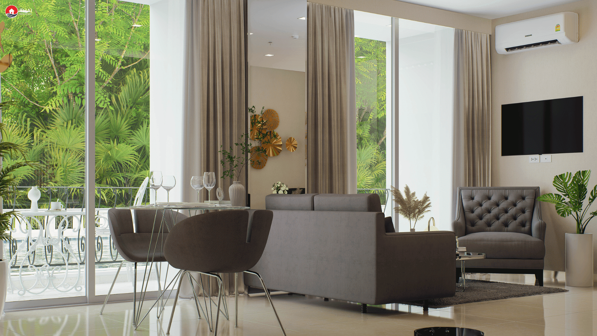 1-комнатная Harmonia City Garden 10