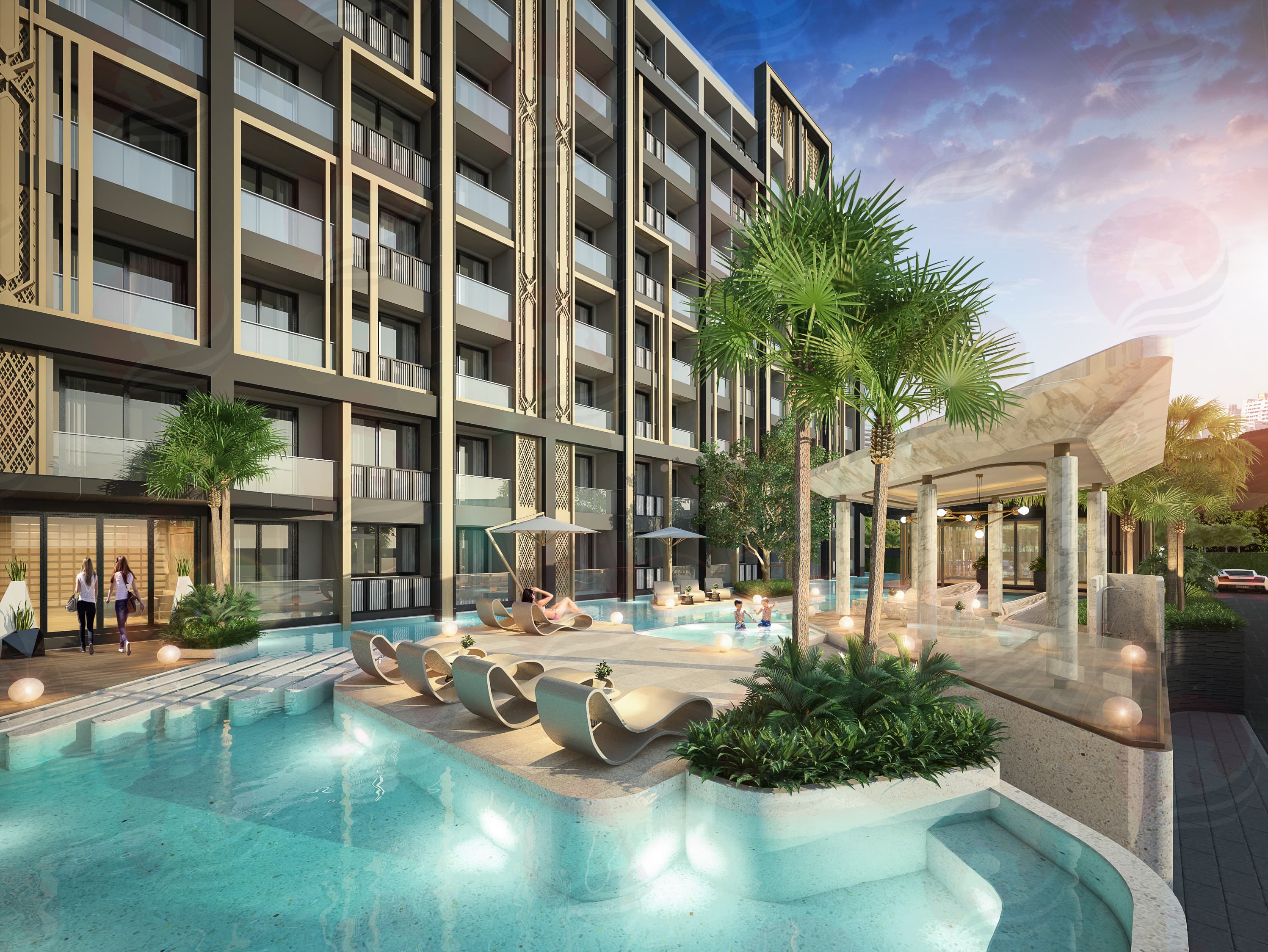 Pool at the building