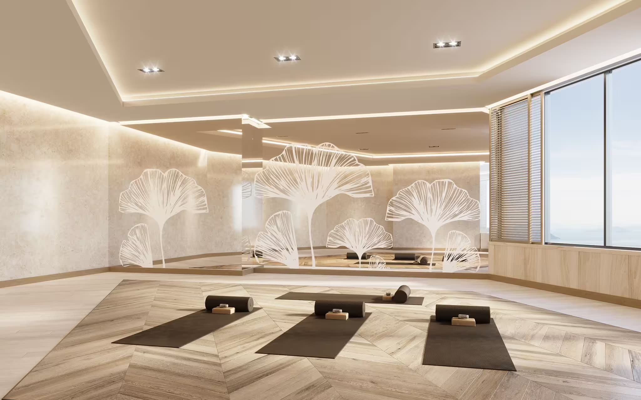 Skypark Lucean Зал для занятий йогой