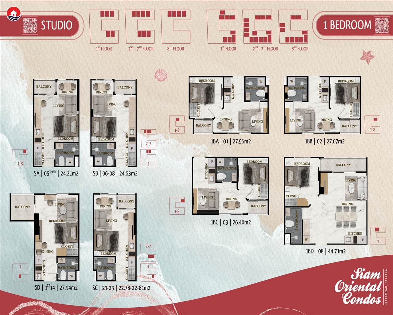 Condo Siam Oriental Beach, Pratamnak, Pattaya - photo 4