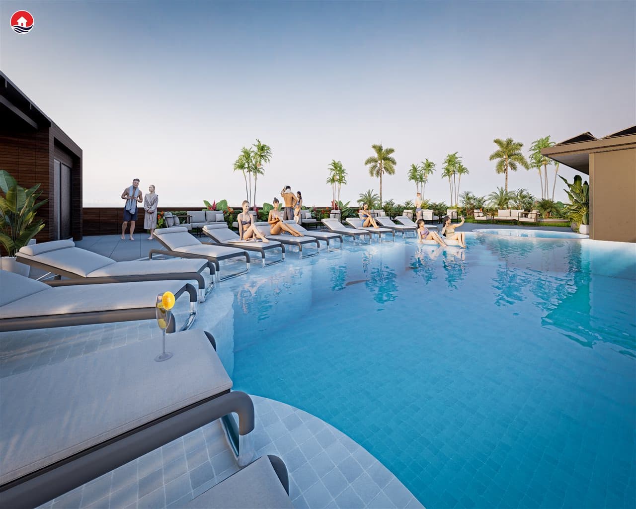 Rooftop pool