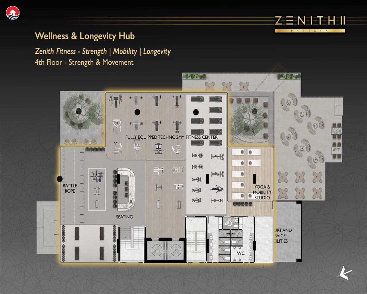 Zenith Fitness — TechnoGym 600 m², Yoga & Mobility Studio